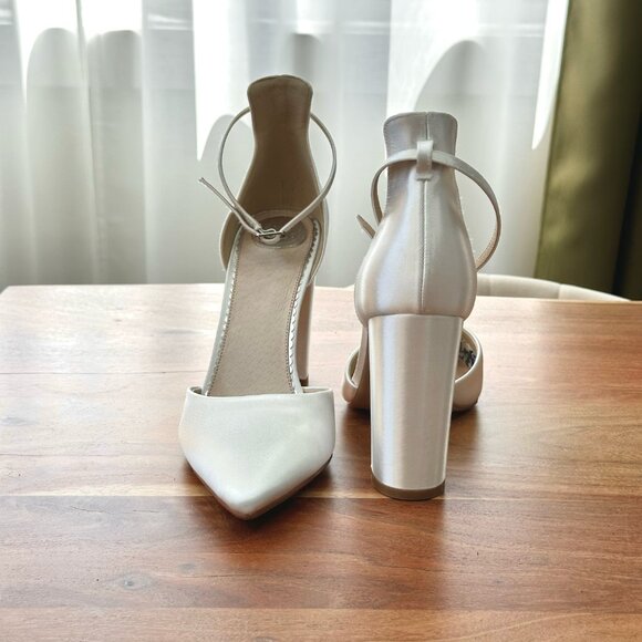 NEW Bridal Pointed Toe Block Heels EU39 US 8.5-9 - Picture 2 of 7